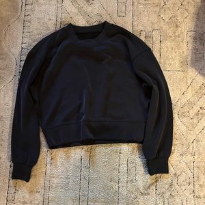 Lululemon softstreme perfectly oversized cropped crew, ribbed